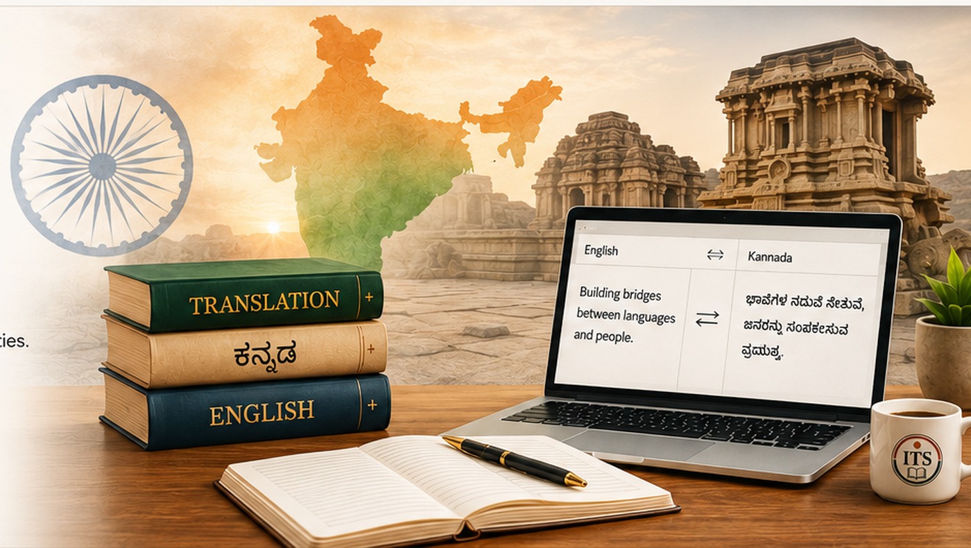 English and Kannada translation with Indian cultural imagery